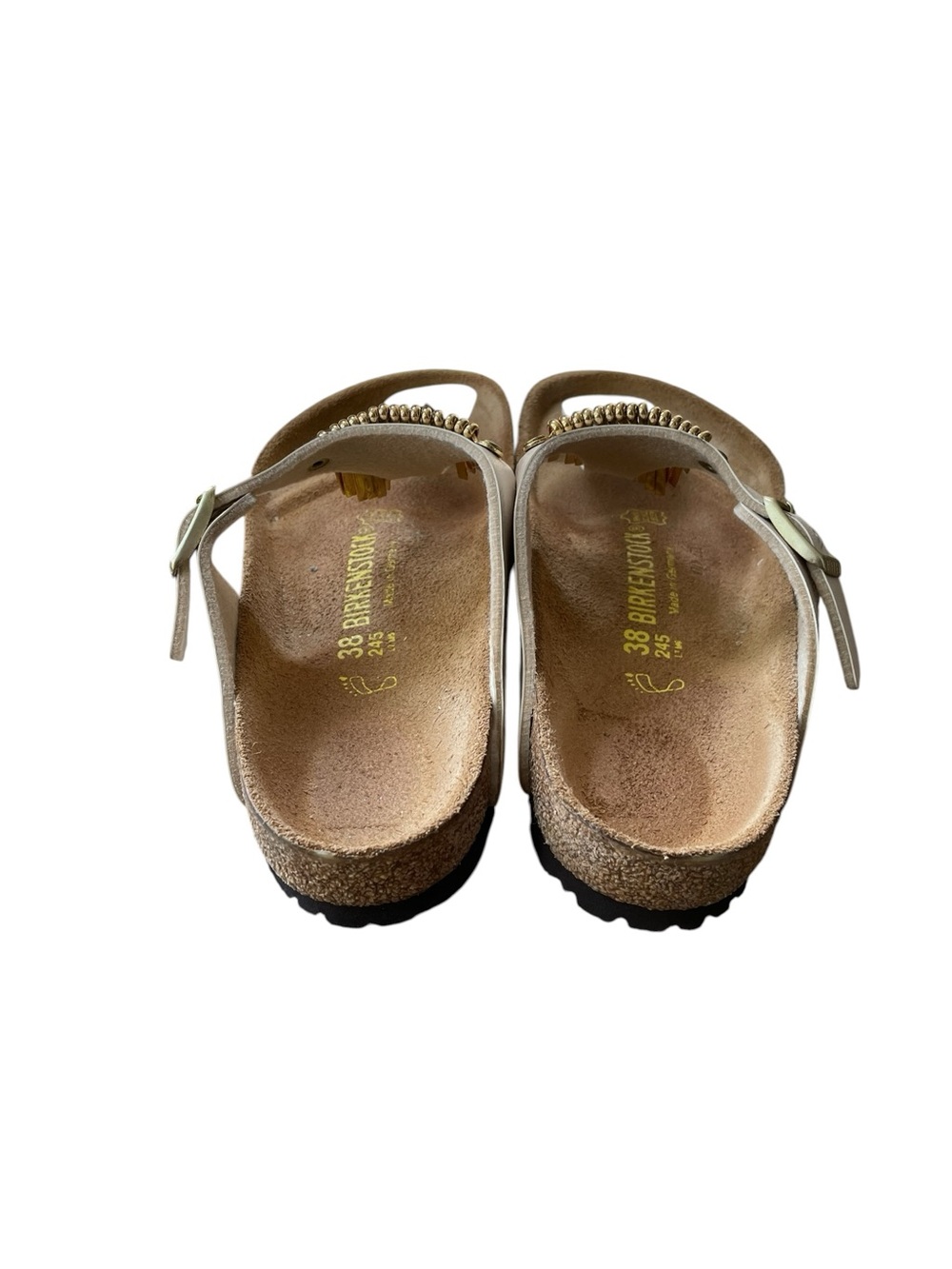 Birkenstock Rare Boho Cream Fringe Gizeh Thong Sandals 7 - Picture 9 of 13